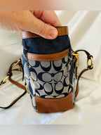 Rare Vintage Coach Signature Denim Patchwork Gallery Tote