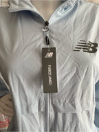 New Balance Blue Fleece Lined Hooded Windbreaker Jacket