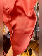 Halogen Satin V-Neck Front Button Blouse