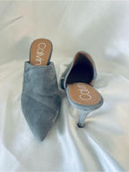 Calvin Klein Grecia Suede Mule Heels