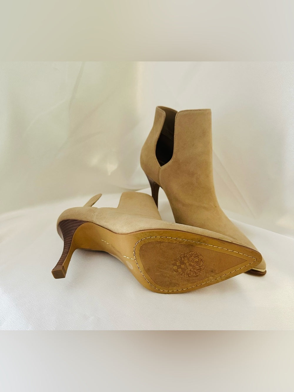 Vince Camuto Frendin Suede Pointer-Toe Ankle Booties