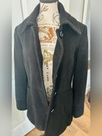 Fog by London Fog Black Wool Blend Pea Coat