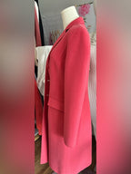 Vintage OSCAR Oscar de la Renta Pink Wool Blend Long Coat