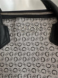 GUESS Los Angeles Black Gray G Logo Monogram Satchel Shoulder Bag