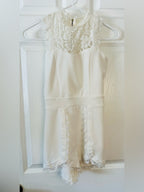 Charlotte Russe Ivory Lace Overlay Romper