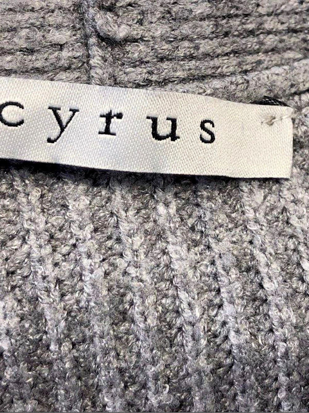 Cyrus Rib Knit Open Front Cardigan Gray