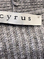 Cyrus Rib Knit Open Front Cardigan Gray