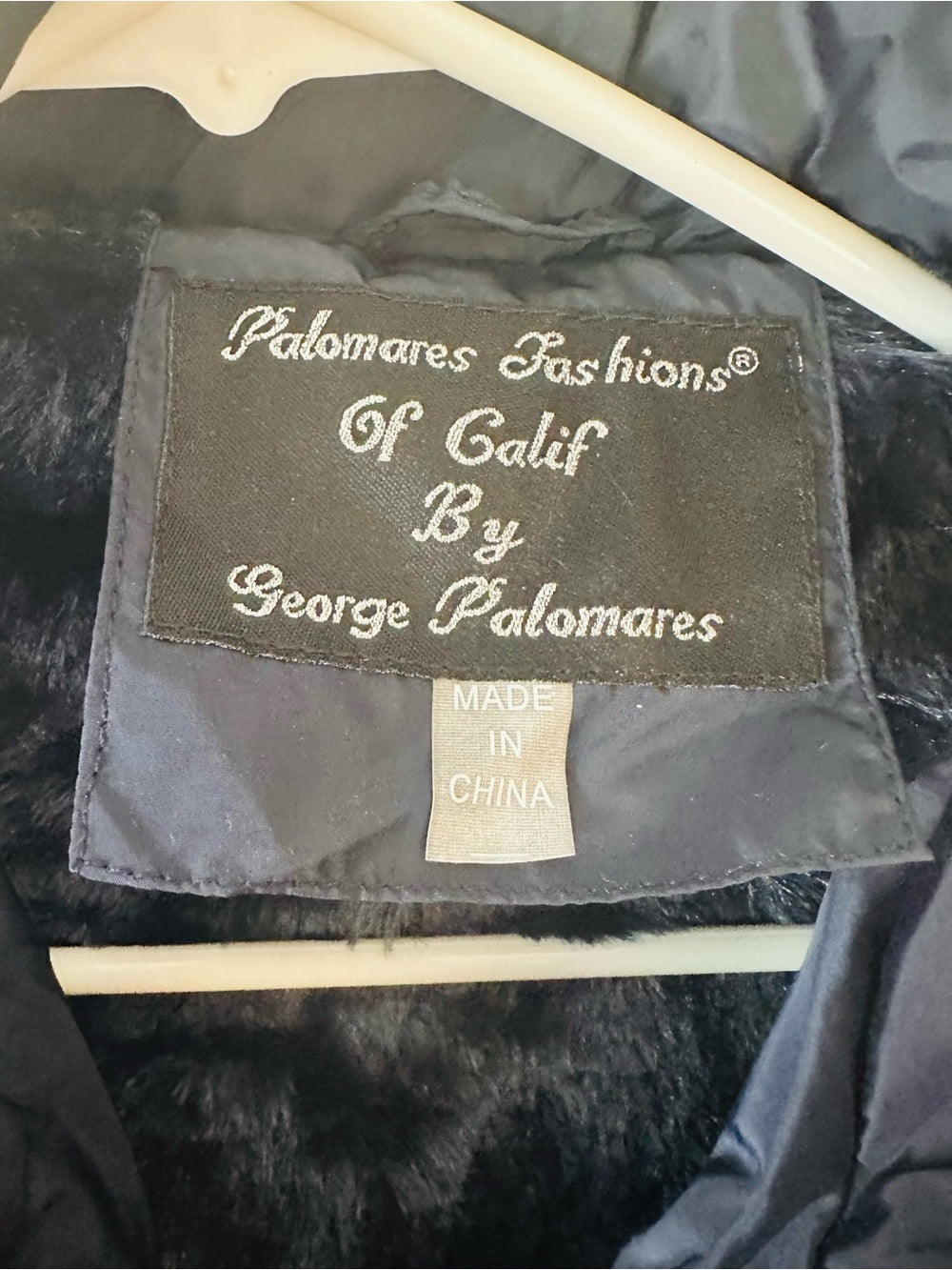 Palomares Navy Quilted Faux Fur Lined Puffer Vest NWT