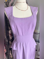 White House Black Market Lavender Peplum Sheath Dress