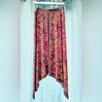 INC International Concepts Pink and Brown Paisley Midi Skirt
