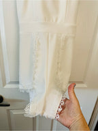Charlotte Russe Ivory Lace Overlay Romper