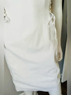 Calvin Klein White Lace-Up Side Sheath Dress
