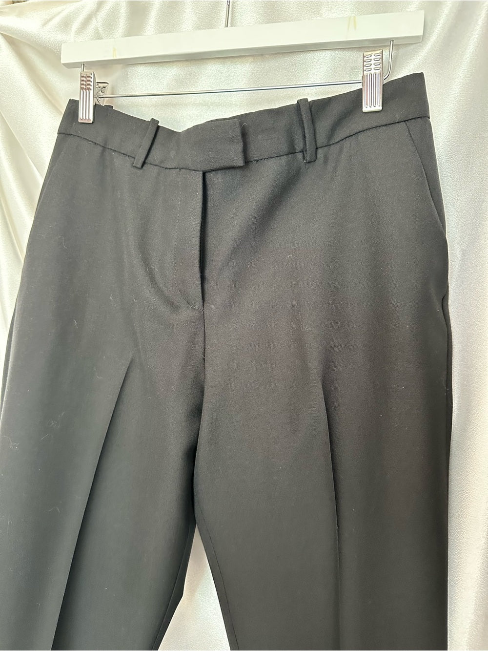 MNG Mango Black Tailored Straight Leg Dress Pants Trousers Size 6