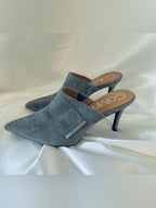 Calvin Klein Grecia Suede Mule Heels