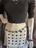 Le Superbe Gypset Crochet Mirrored Mini Skirt