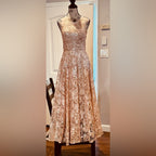 Betsy & Adam Lace & Sequin Formal Dress