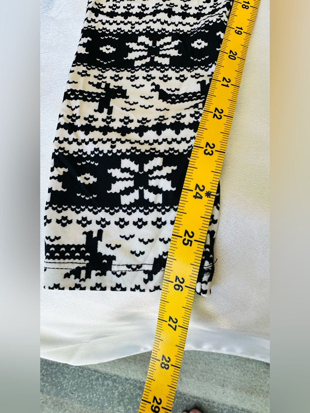 Always Black & White Fair Isle Pattern Leggings
