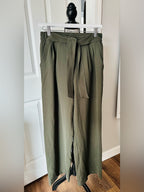 lululemon athletica Olive Green Tie-Waist Wide-Leg Pants