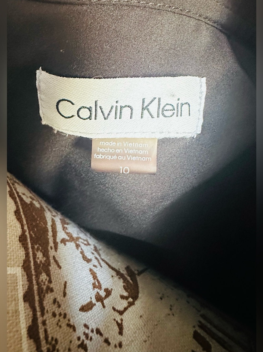 Calvin Klein Black Long-Sleeve Drawstring Shirt Dress