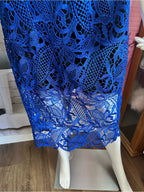 Alexia Admor Blue Guipure Lace Sheath Dress