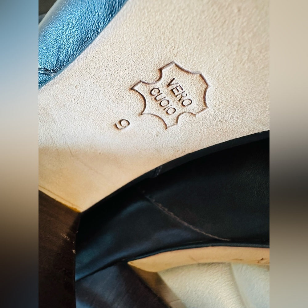 Charles David Brown Heeled Boots with Buckle Detail