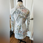 Kaari Blue Women’s Pinstriped Floral Shirt Dress