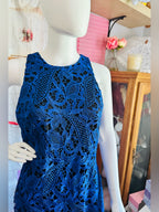 Alexia Admor Blue Guipure Lace Sheath Dress