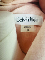 Calvin Klein Blush Pink Sleeveless Moto Zip Front Sheath Dress – Size 10