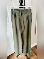 lululemon athletica Olive Green Tie-Waist Wide-Leg Pants
