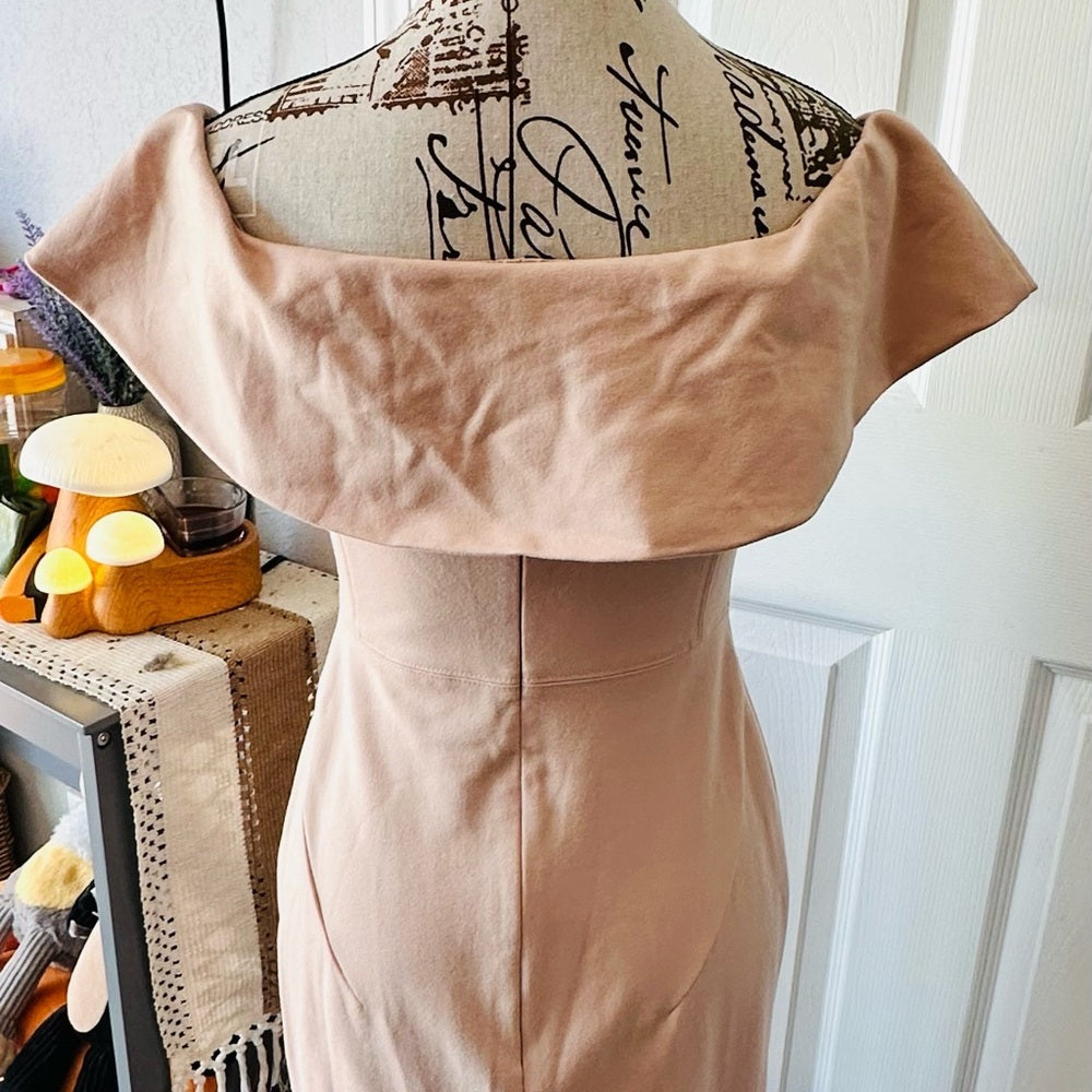 Strapless Dress in Soft Pink by Babaton