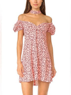 Alexis Pink Floral Print Midi Dress