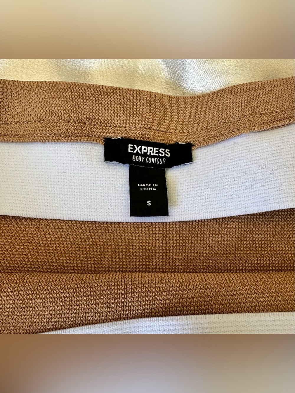 Express Camel Tan Pencil Skirt