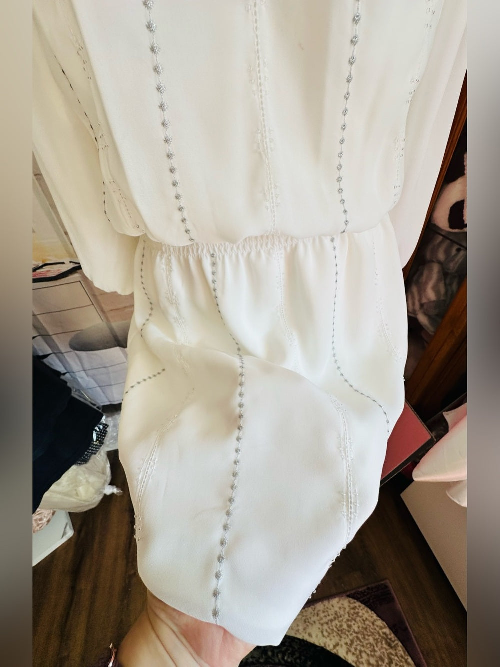 White House Black Market Smocked Blouson Dress