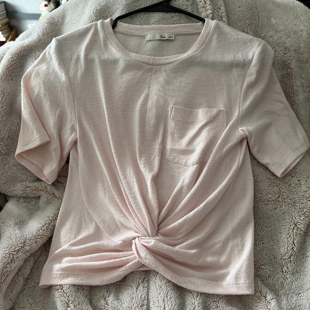 Light Pink Knotted Tee