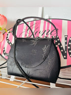 Vintage Y2K Satin Jacquard Floral Print Evening Bag