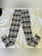 Always Black & White Fair Isle Pattern Leggings