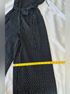 Calvin Klein Wide Leg Belted Geometric Print Jumpsuit