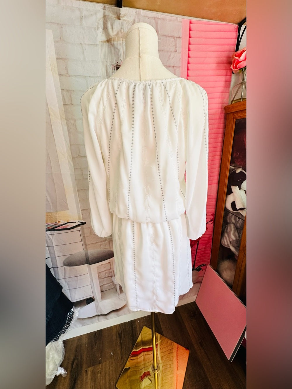 White House Black Market Smocked Blouson Dress