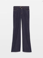 White House Black Market High-Rise Belted Wide-Leg Jean