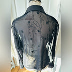 Topshop Women’s Black Sheer Blouse