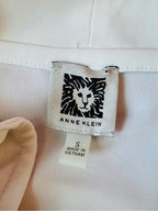 Anne Klein Cream Sleeveless V-Neck Blouse