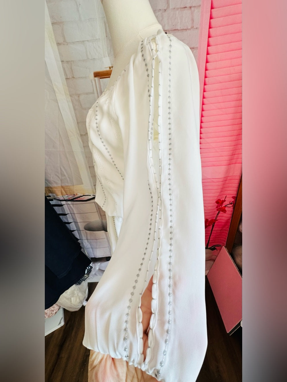 White House Black Market Smocked Blouson Dress