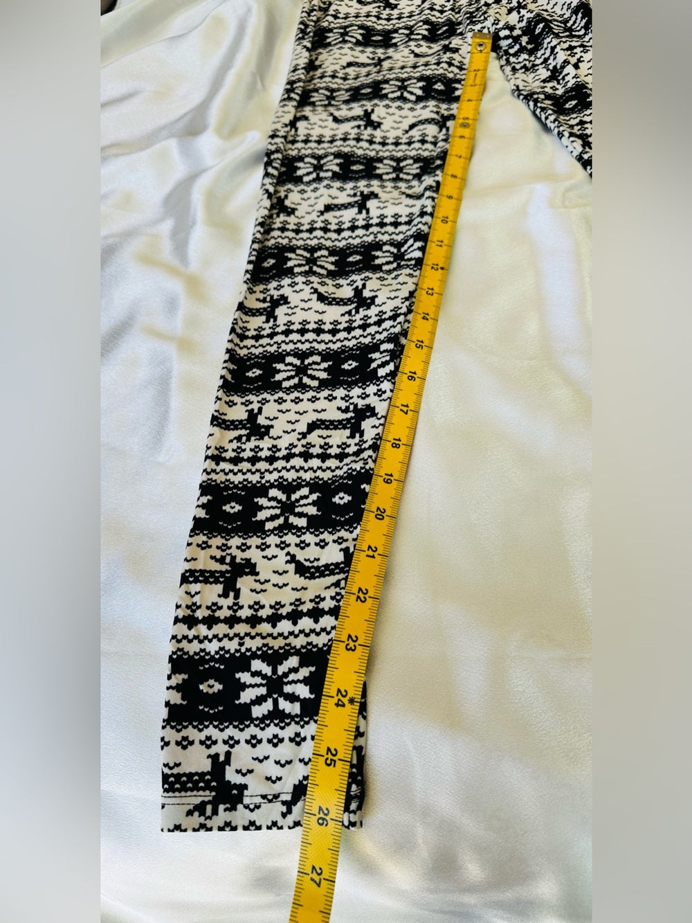 Always Black & White Fair Isle Pattern Leggings
