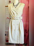 Calvin Klein Sleeveless Double-Breasted Belted Sheath Dress