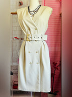 Calvin Klein Sleeveless Double-Breasted Belted Sheath Dress