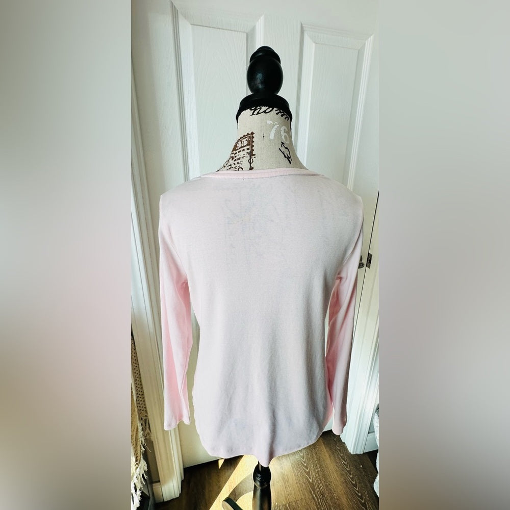 Croft & Barrow Soft Pink Long Sleeve Tee