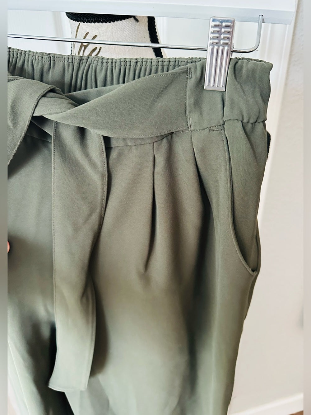 lululemon athletica Olive Green Tie-Waist Wide-Leg Pants