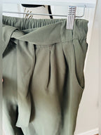 lululemon athletica Olive Green Tie-Waist Wide-Leg Pants