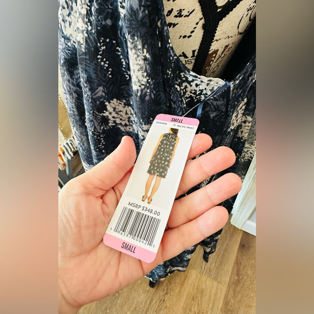Sleeveless Mock Neck Smocked Midi Dress by Joie