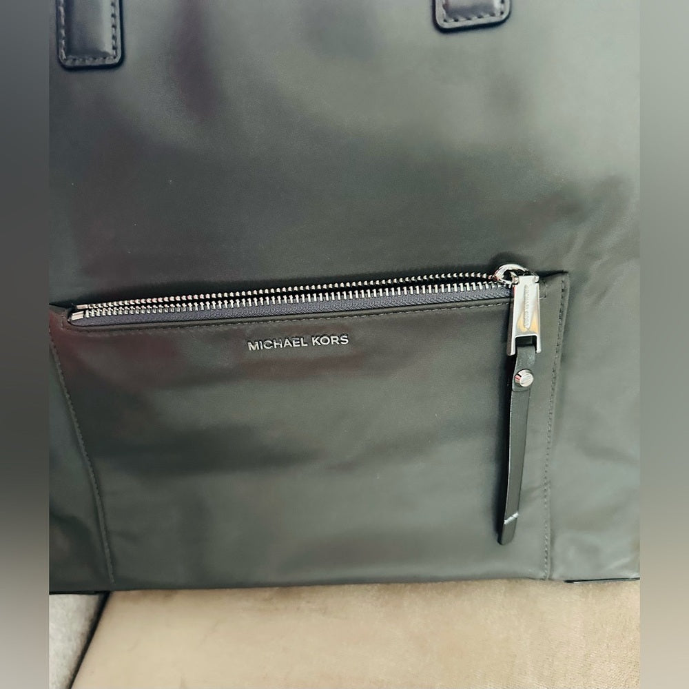 Michael Kors Sage Gray Nylon Tote Bag + COA